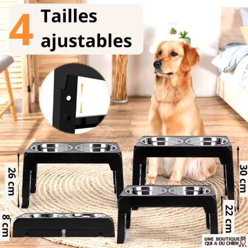 gamelle-chien-surelevee-ajustable-durable