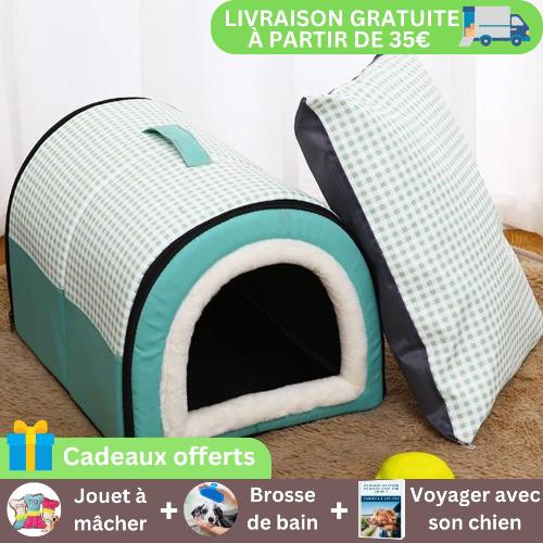 niche-pour-chien-interieur-vert-lavable